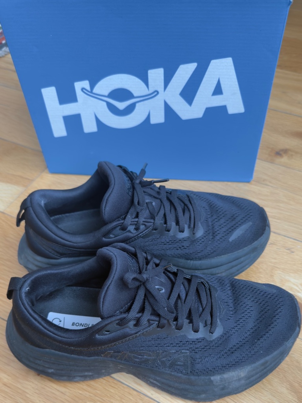 HOKA Men’s Black Bondi 8 Running Shoes